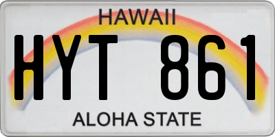 HI license plate HYT861