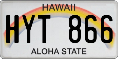 HI license plate HYT866