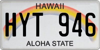 HI license plate HYT946