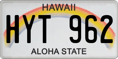HI license plate HYT962
