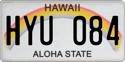 HI license plate HYU084