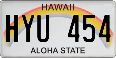 HI license plate HYU454