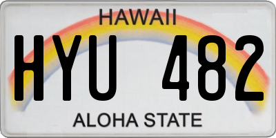 HI license plate HYU482