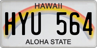 HI license plate HYU564