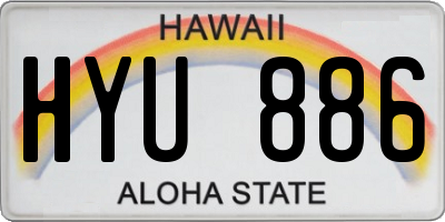 HI license plate HYU886