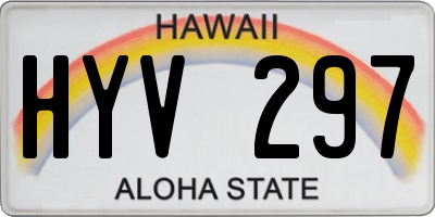 HI license plate HYV297