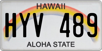HI license plate HYV489