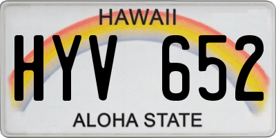 HI license plate HYV652