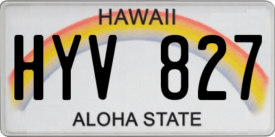 HI license plate HYV827