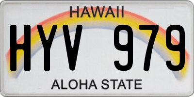 HI license plate HYV979