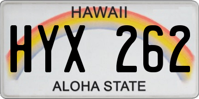 HI license plate HYX262