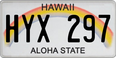 HI license plate HYX297