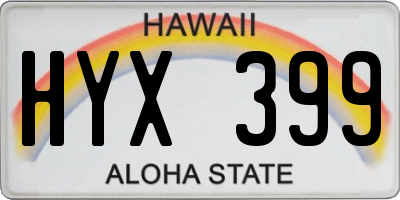 HI license plate HYX399