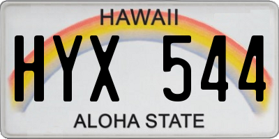 HI license plate HYX544