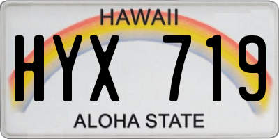 HI license plate HYX719