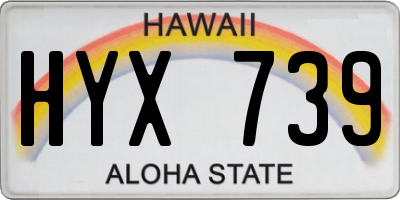 HI license plate HYX739