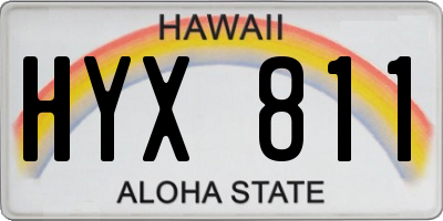 HI license plate HYX811