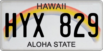 HI license plate HYX829