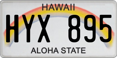 HI license plate HYX895