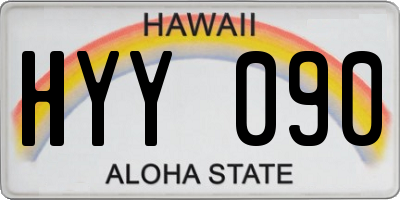 HI license plate HYY090