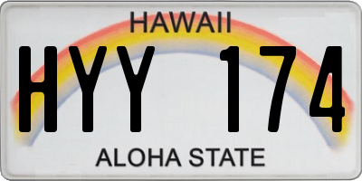 HI license plate HYY174