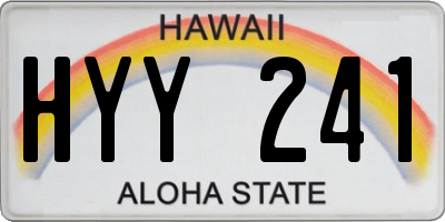 HI license plate HYY241