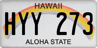 HI license plate HYY273