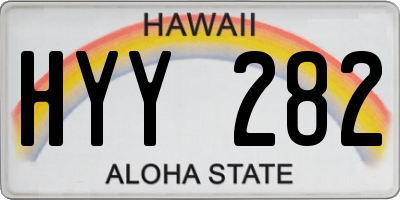 HI license plate HYY282