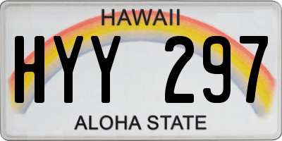 HI license plate HYY297