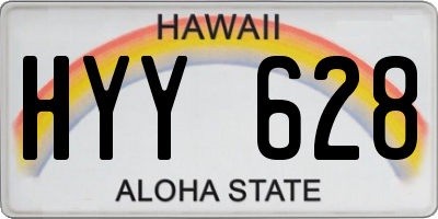 HI license plate HYY628