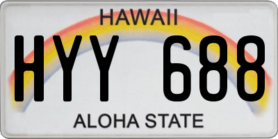 HI license plate HYY688