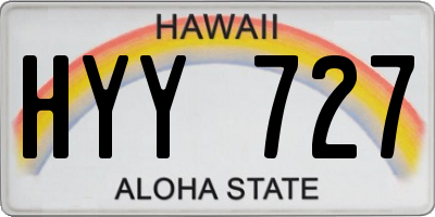 HI license plate HYY727