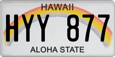 HI license plate HYY877