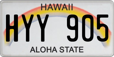 HI license plate HYY905