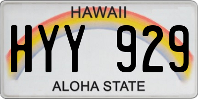 HI license plate HYY929