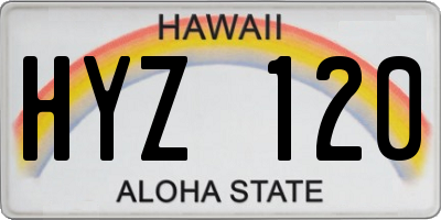 HI license plate HYZ120