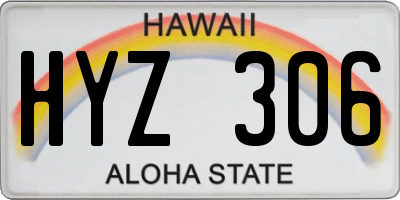 HI license plate HYZ306