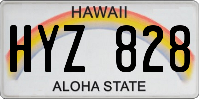 HI license plate HYZ828