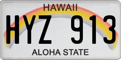 HI license plate HYZ913