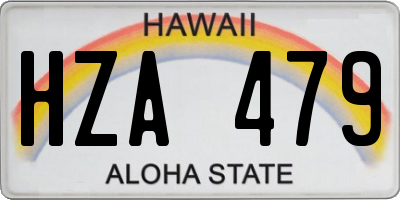 HI license plate HZA479