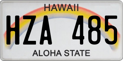 HI license plate HZA485