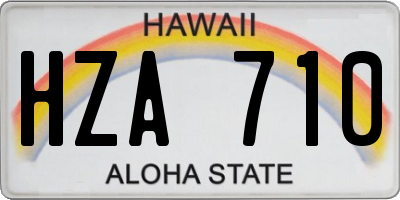 HI license plate HZA710