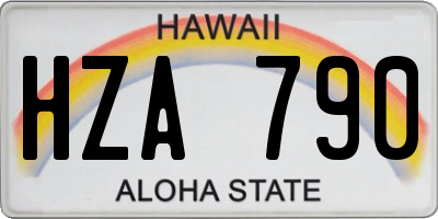 HI license plate HZA790