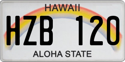 HI license plate HZB120