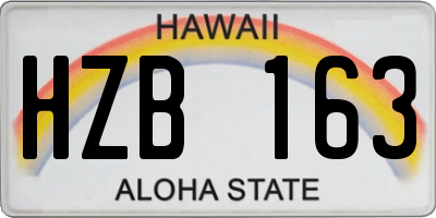 HI license plate HZB163