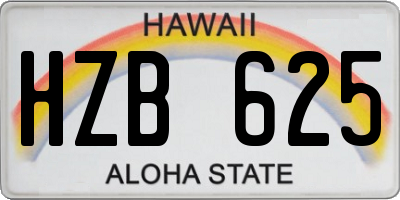 HI license plate HZB625