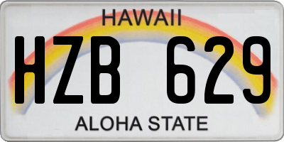 HI license plate HZB629