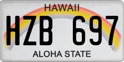 HI license plate HZB697