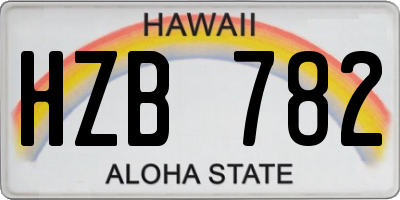 HI license plate HZB782