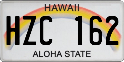 HI license plate HZC162